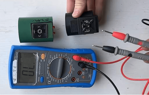Measure the solenoid coil resistance with a multimeter